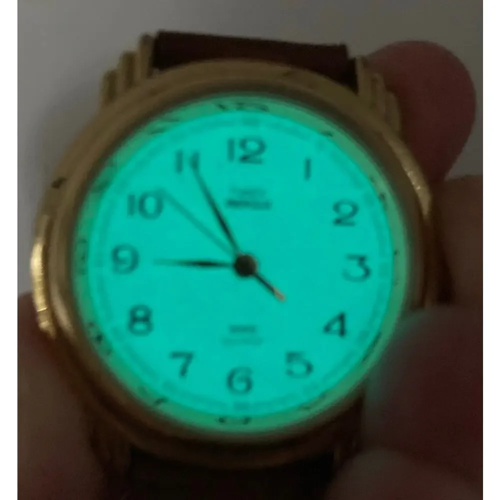VTG Unique 90's Timex Indiglo Men's Watch 36mm - New Battery Adjustable WR